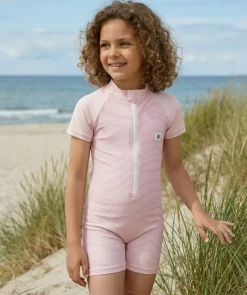 New Watery UV-dragt til børn - Fjord Kortærmet Rashguard - Pink
