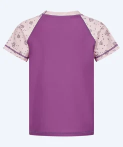 New Watery UV-trøje til børn - Brandman Kortærmet Rashguard - Pink/lilla