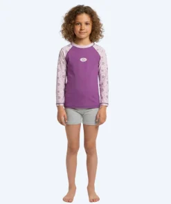 Best Watery UV-trøje til børn - Brandman Langærmet Rashguard - Pink/lilla