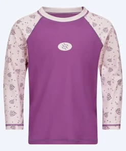 Best Watery UV-trøje til børn - Brandman Langærmet Rashguard - Pink/lilla