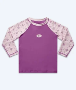 Best Watery UV-trøje til børn - Brandman Langærmet Rashguard - Pink/lilla