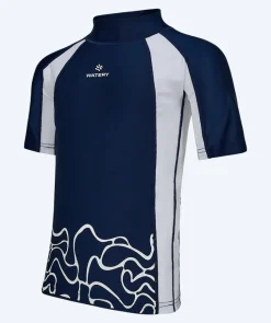 Discount Watery UV-trøje til børn - Chilton Kortærmet Rashguard - Mørkeblå/hvid