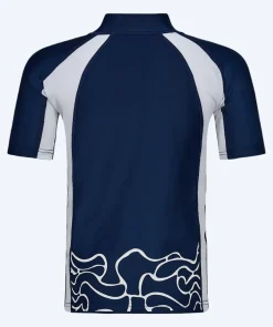 Discount Watery UV-trøje til børn - Chilton Kortærmet Rashguard - Mørkeblå/hvid