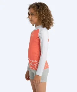 Sale Watery UV-trøje til børn - Chilton Langærmet Rashguard - Lyserød/hvid