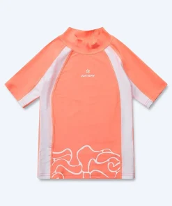 Sale Watery UV-trøje til børn - Chilton Kortærmet Rashguard - Lyserød/hvid