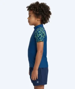 Discount Watery UV-trøje til børn - Katsu Kortærmet Rashguard - Grøn/mørkeblå