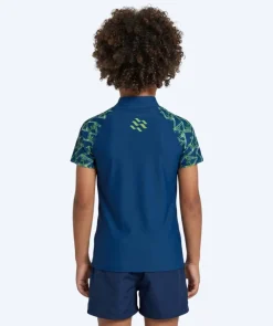 Discount Watery UV-trøje til børn - Katsu Kortærmet Rashguard - Grøn/mørkeblå
