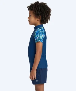 New Watery UV-trøje til børn - Katsu Kortærmet Rashguard - Lyseblå/mørkeblå