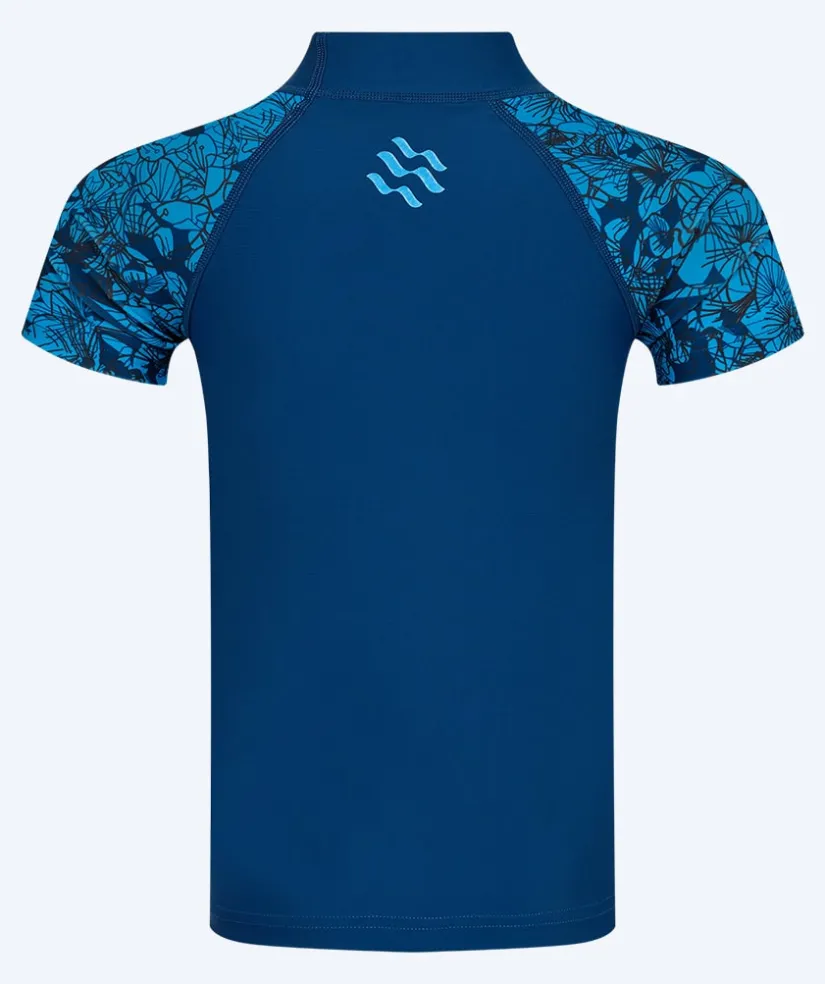 New Watery UV-trøje til børn - Katsu Kortærmet Rashguard - Blå/mørkeblå