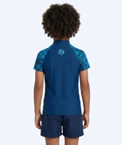 New Watery UV-trøje til børn - Katsu Kortærmet Rashguard - Blå/mørkeblå