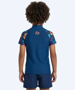 Online Watery UV-trøje til børn - Katsu Kortærmet Rashguard - Multi/mørkeblå