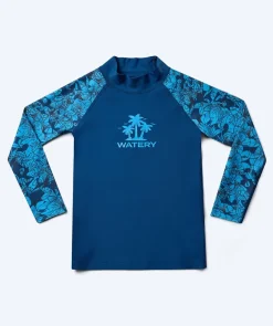 Hot Watery UV-trøje til børn - Katsu Langærmet Rashguard - Blå/mørkeblå