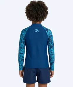 Hot Watery UV-trøje til børn - Katsu Langærmet Rashguard - Blå/mørkeblå