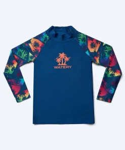 Best Watery UV-trøje til børn - Katsu Langærmet Rashguard - Multi/mørkeblå