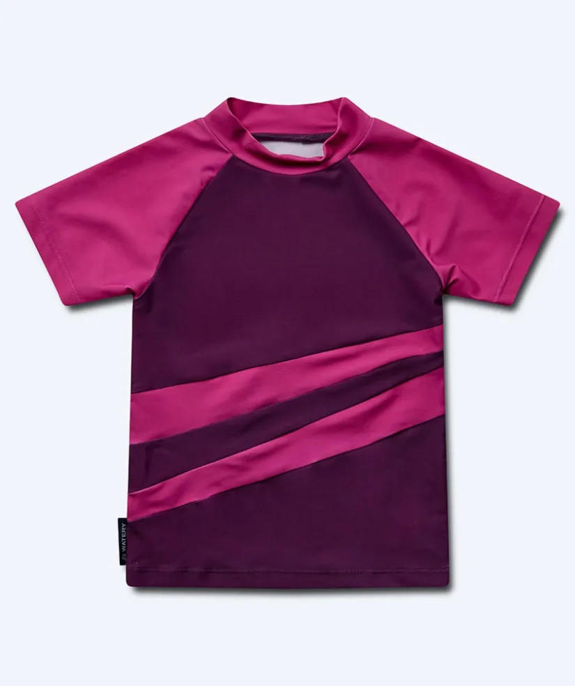 Clearance Watery UV-trøje til børn - Manami Kortærmet Rashguard - Lilla