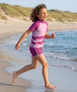 Best Watery UV-trøje til børn - Manami Kortærmet Rashguard - Atlantic Purple