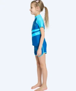 Outlet Watery UV-trøje til børn - Manami Kortærmet Rashguard - Atlantic Blue