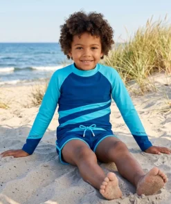 New Watery UV-trøje til børn - Manami Langærmet Rashguard - Atlantic Blue
