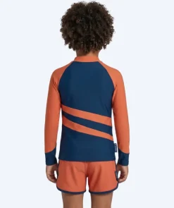 Outlet Watery UV-trøje til børn - Manami Langærmet Rashguard - Orange/blå