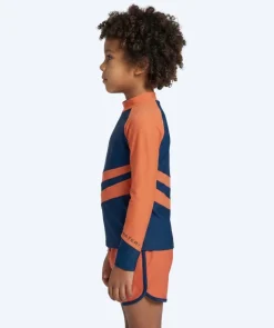 Outlet Watery UV-trøje til børn - Manami Langærmet Rashguard - Orange/blå