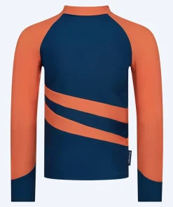 Outlet Watery UV-trøje til børn - Manami Langærmet Rashguard - Orange/blå