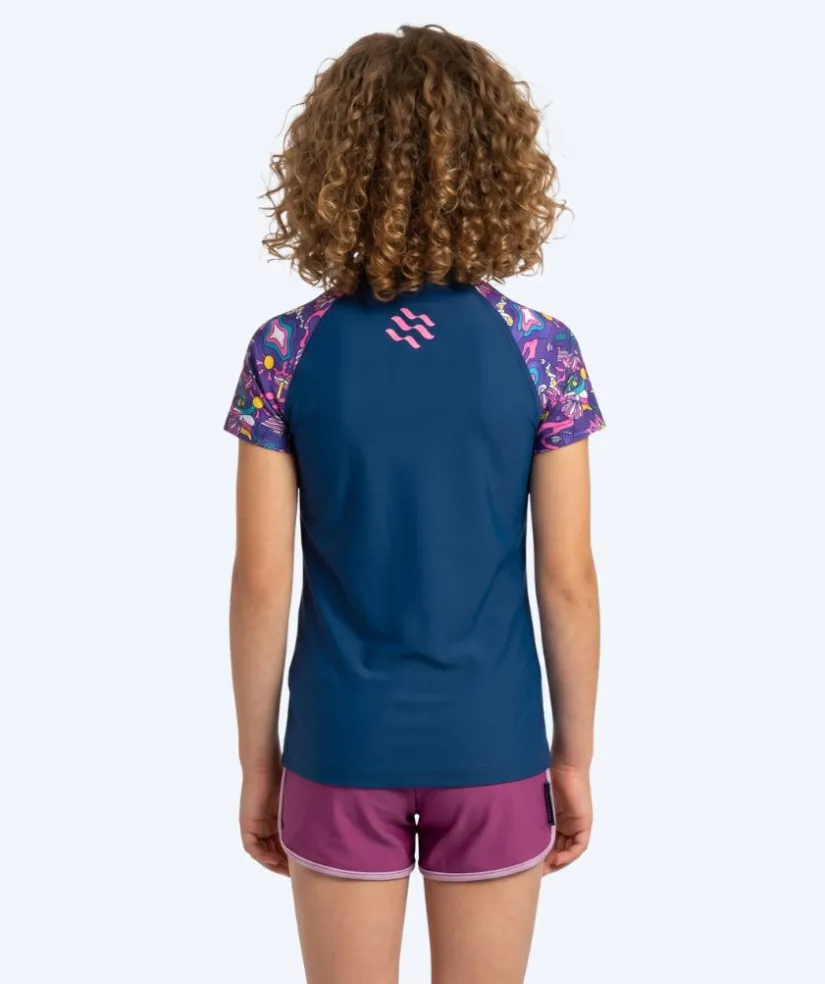 Best Watery UV-trøje til børn - Osiris Kortærmet Rashguard - Multi/mørkeblå