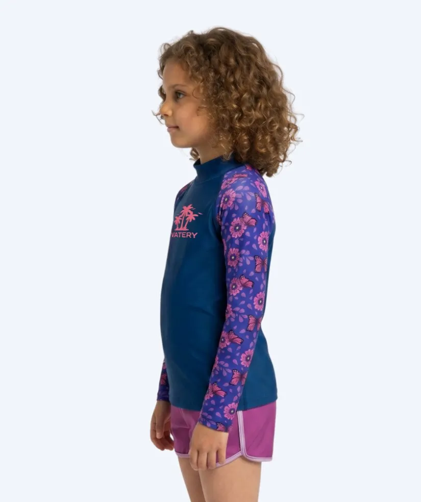 Watery UV-trøje til børn - Osiris Langærmet Rashguard - Lilla/mørkeblå