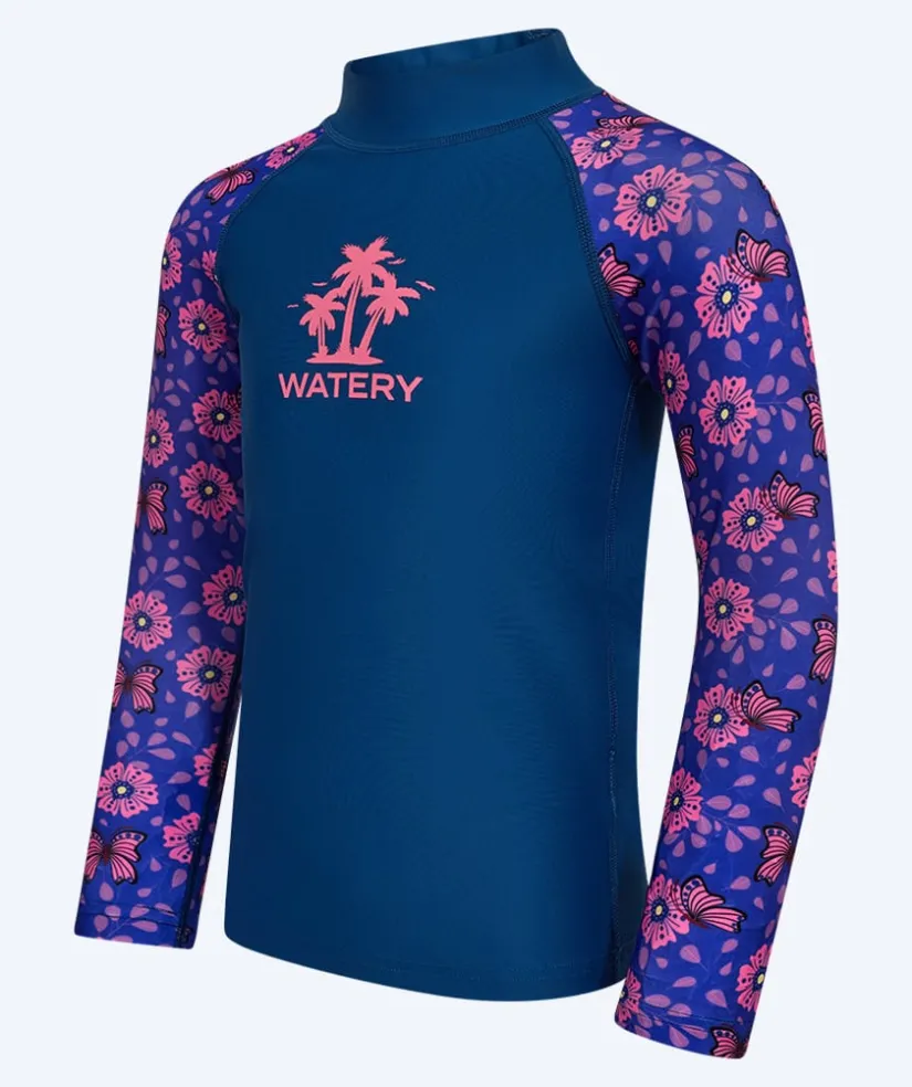 Watery UV-trøje til børn - Osiris Langærmet Rashguard - Lilla/mørkeblå