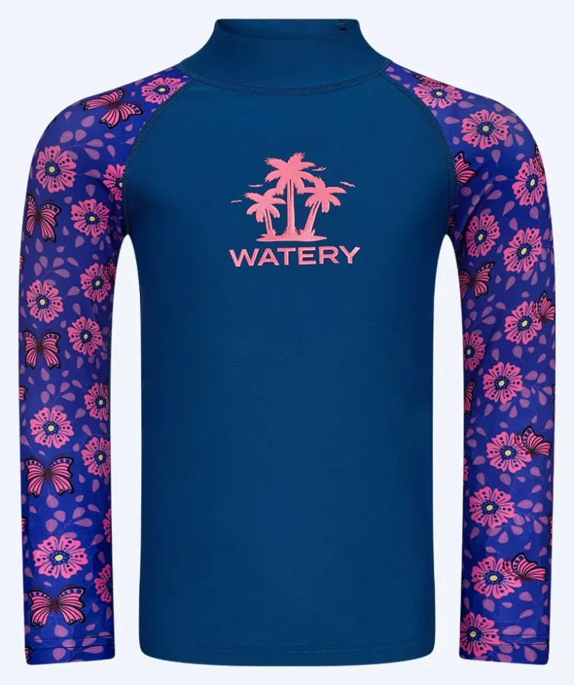 Watery UV-trøje til børn - Osiris Langærmet Rashguard - Lilla/mørkeblå