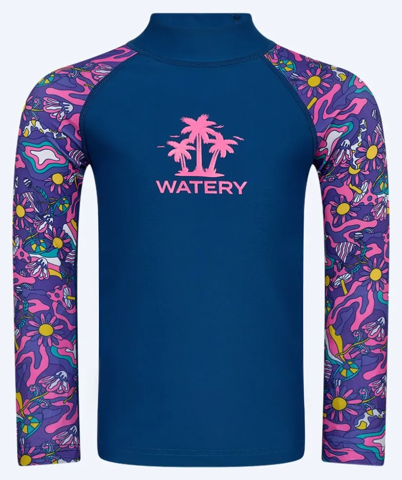 Best Watery UV-trøje til børn - Osiris Langærmet Rashguard - Multi/mørkeblå