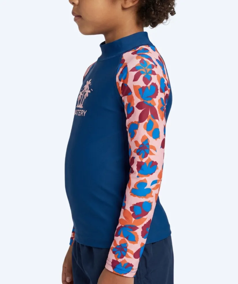 Clearance Watery UV-trøje til børn - Osiris Langærmet Rashguard - Lyserød/mørkeblå