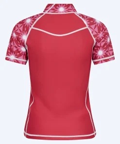 New Watery UV-trøje til damer - Aiko Kortærmet Rashguard - Pink/mørkerød