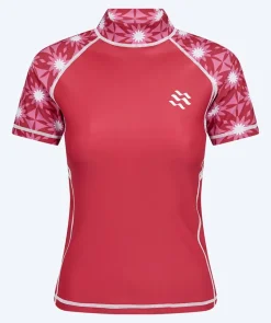 New Watery UV-trøje til damer - Aiko Kortærmet Rashguard - Pink/mørkerød