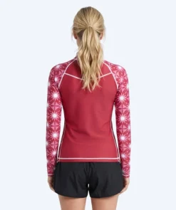 Hot Watery UV-trøje til damer - Aiko Langærmet Rashguard - Pink/mørkerød