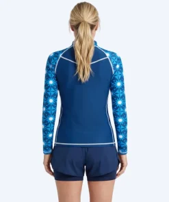 Watery UV-trøje til damer - Aiko Langærmet Rashguard - Blå/mørkeblå