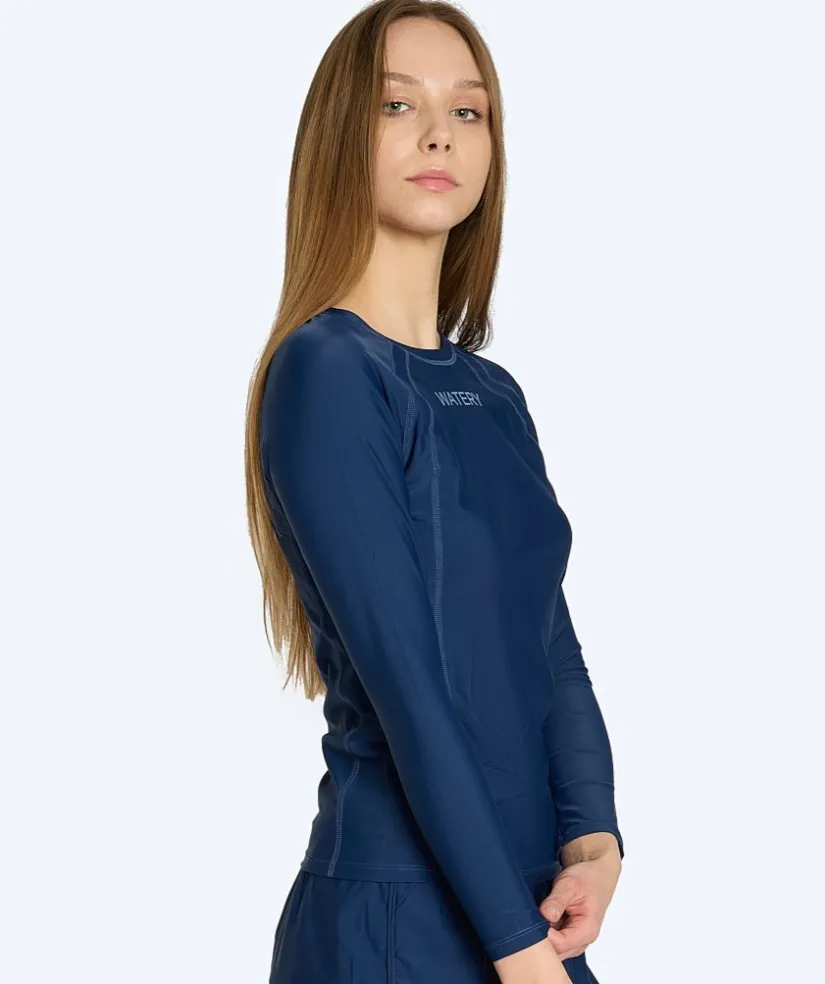 New Watery UV-trøje til damer - Remington Langærmet Rashguard - Mørkeblå