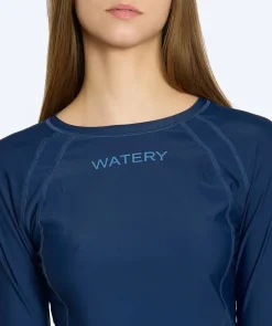 New Watery UV-trøje til damer - Remington Langærmet Rashguard - Mørkeblå