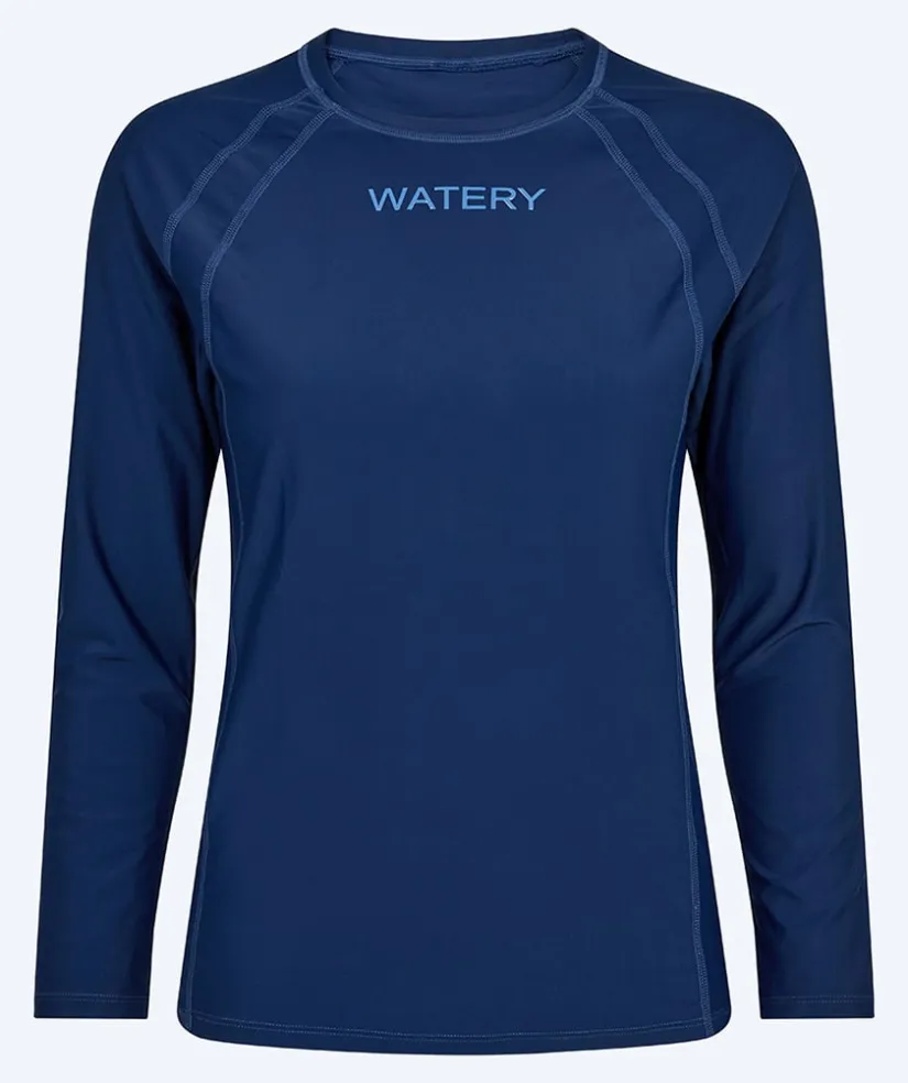 New Watery UV-trøje til damer - Remington Langærmet Rashguard - Mørkeblå