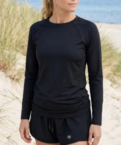 Discount Watery UV-trøje til damer - Remington Langærmet Rashguard - Sort