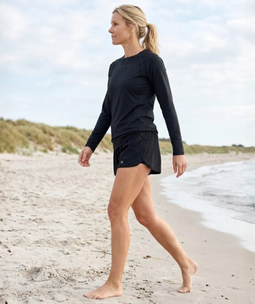 Discount Watery UV-trøje til damer - Remington Langærmet Rashguard - Sort
