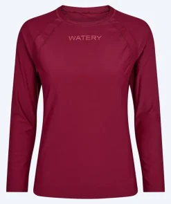 Sale Watery UV-trøje til damer - Remington Langærmet Rashguard - Mørkerød