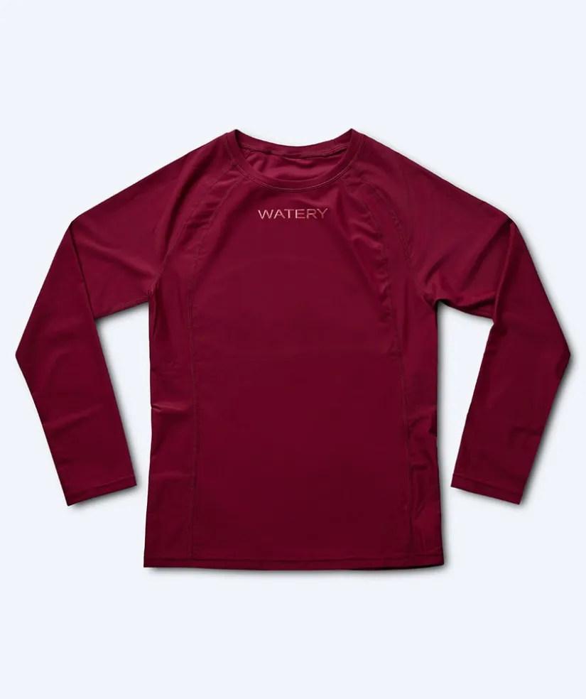 Sale Watery UV-trøje til damer - Remington Langærmet Rashguard - Mørkerød