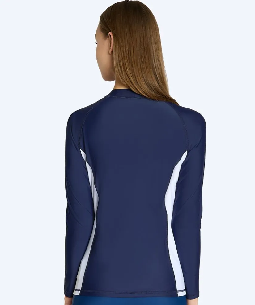 Best Watery UV-trøje til damer - Talcott Langærmet Rashguard - Mørkeblå/hvid