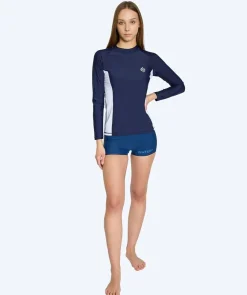 Best Watery UV-trøje til damer - Talcott Langærmet Rashguard - Mørkeblå/hvid