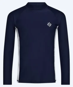 Best Watery UV-trøje til damer - Talcott Langærmet Rashguard - Mørkeblå/hvid