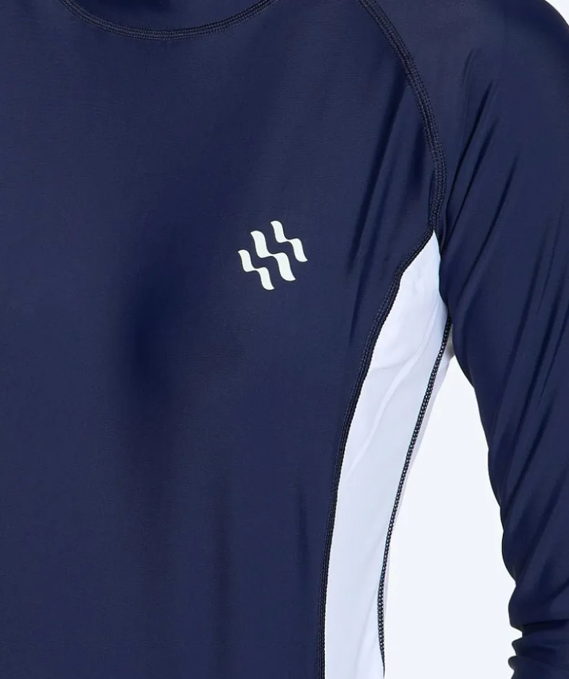 Best Watery UV-trøje til damer - Talcott Langærmet Rashguard - Mørkeblå/hvid
