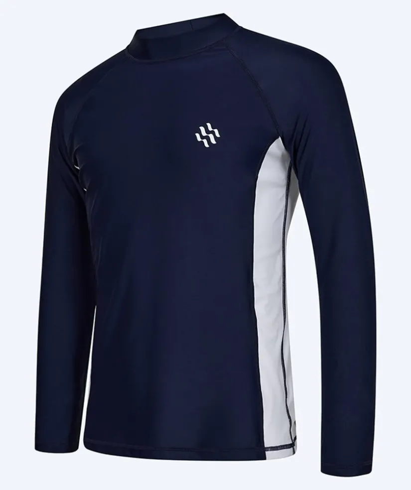 Best Watery UV-trøje til damer - Talcott Langærmet Rashguard - Mørkeblå/hvid