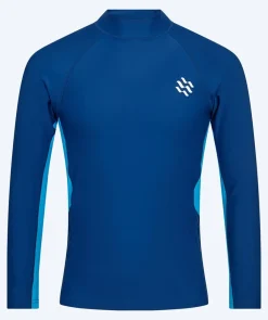 Hot Watery UV-trøje til mænd - Scylla Langærmet Rashguard - Mørkeblå/lyseblå