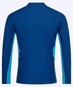 Hot Watery UV-trøje til mænd - Scylla Langærmet Rashguard - Mørkeblå/lyseblå