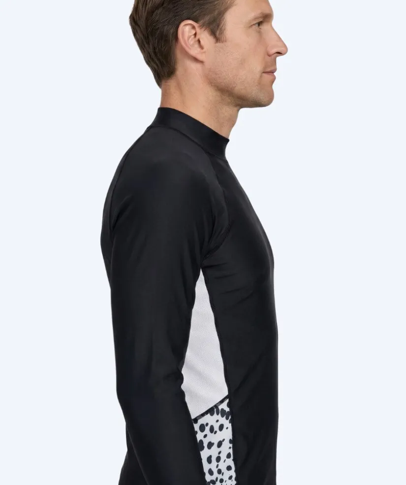 Watery UV-trøje til mænd - Scylla Langærmet Rashguard - Sort/hvid